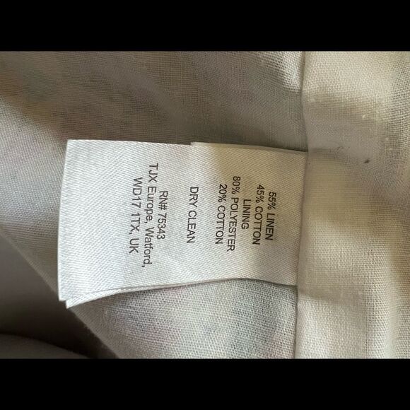 Lucy & Laurel Boho Linen Blend Flat Front Skirt with zipper back size 10 - Picture 8 of 10